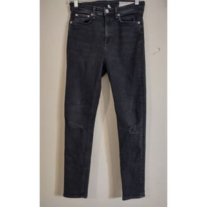 Rag And Bone Nina High Rise Skinny Jeans Womens Size 26 Black